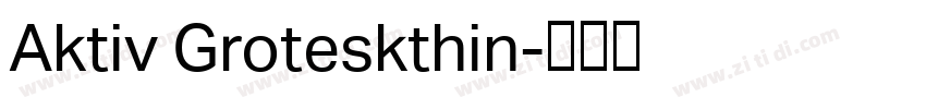 Aktiv Groteskthin字体转换